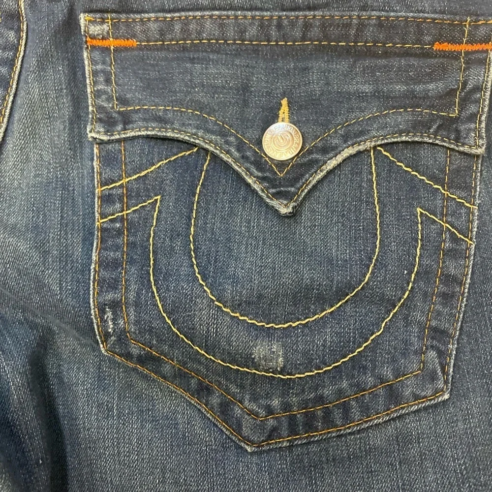 True Religion Dark Blue Relaxed Bootcut Jeans 38x32